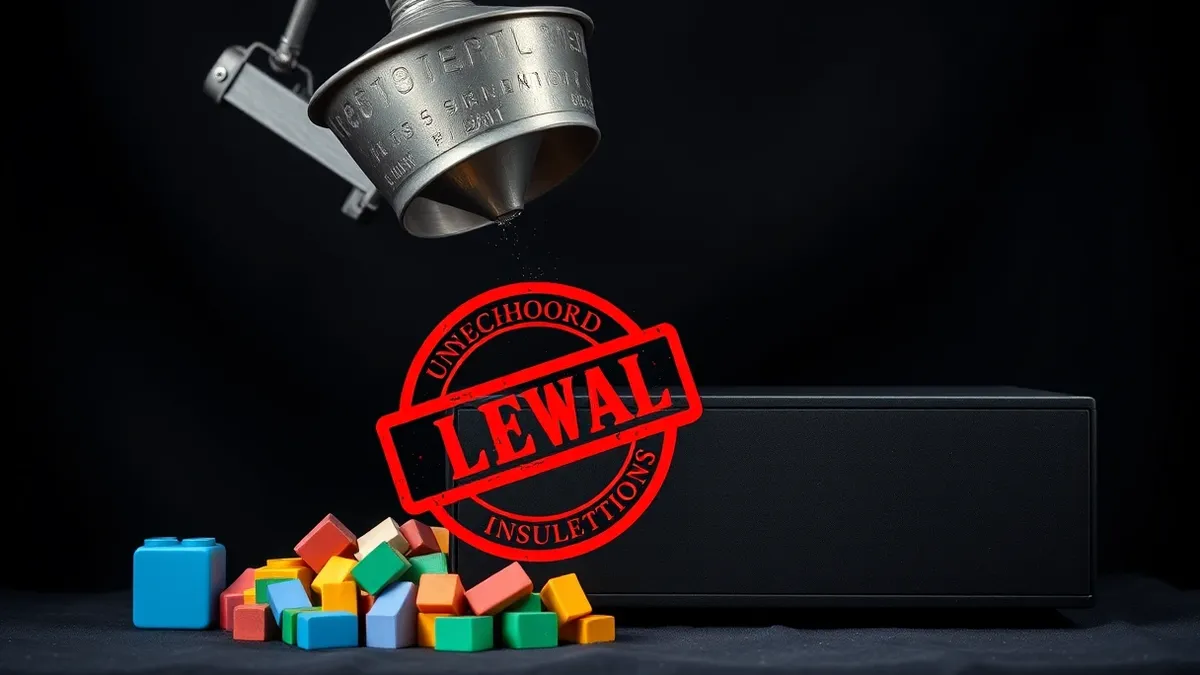 Illustration: A large metal funnel hangs over a pile of colorful toy blocks and schoolbooks.