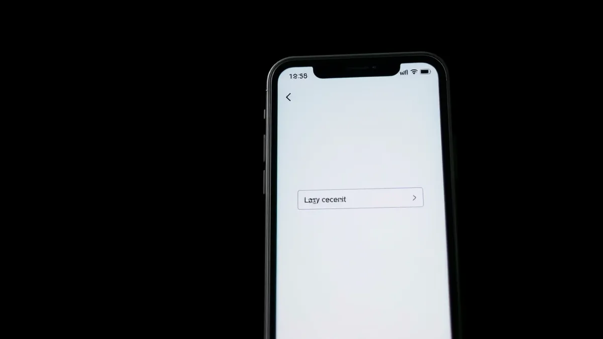 Illustration: A generic smartphone screen displays a simple login form with blank fields.