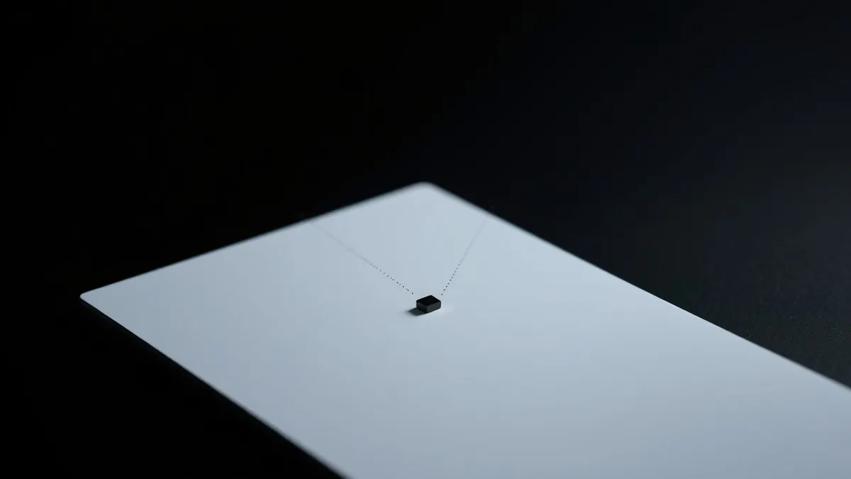 Illustration: A tiny square pixel sits on a blank white webpage.